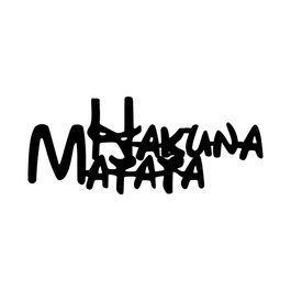 Wallity Hakuna Matata 5 - Escultura de Pared de Metal Negro